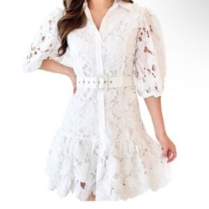 White lace dress